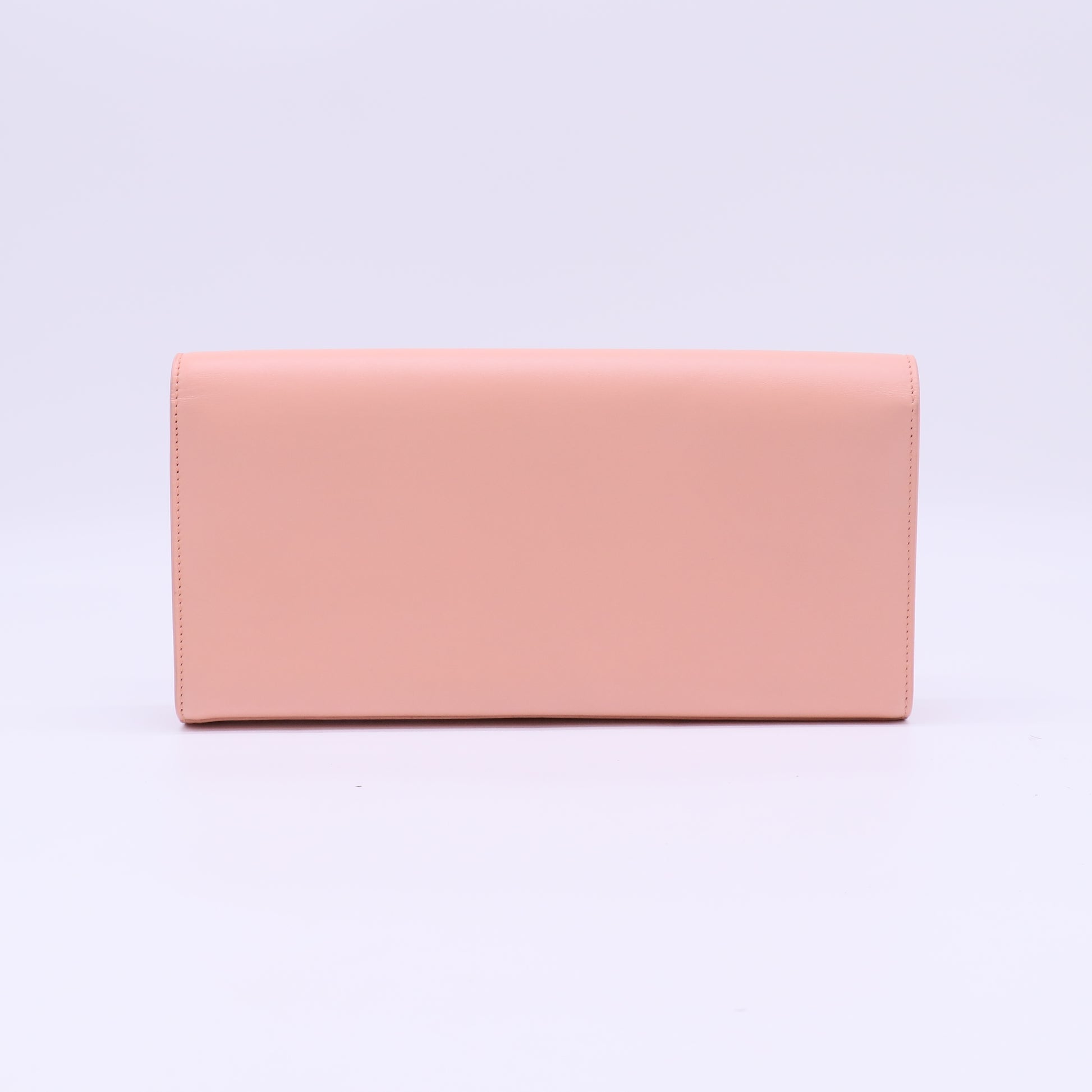 Saint Laurent Peach Leather Kate Tassel Clutch B22604