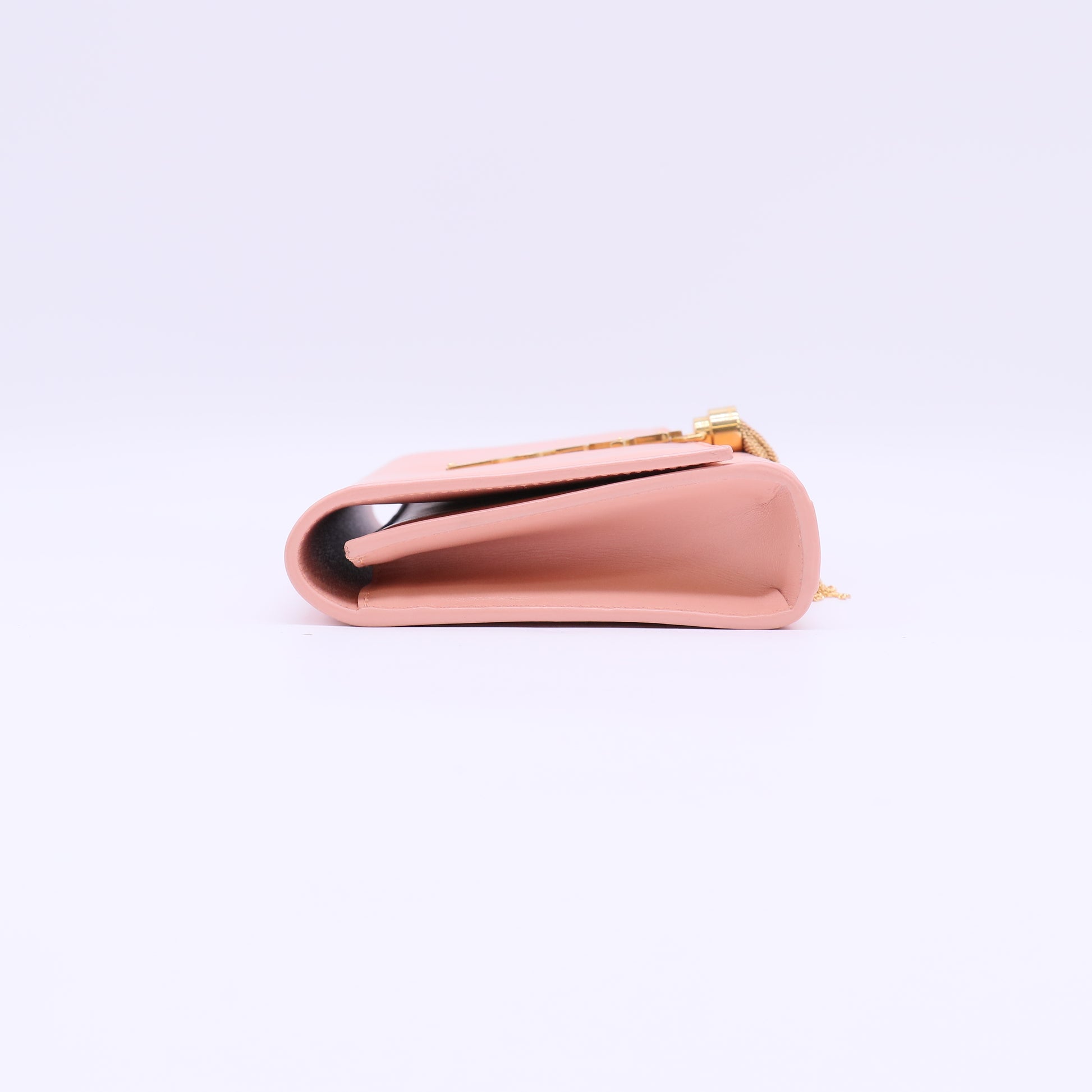 Saint Laurent Peach Leather Kate Tassel Clutch B22604