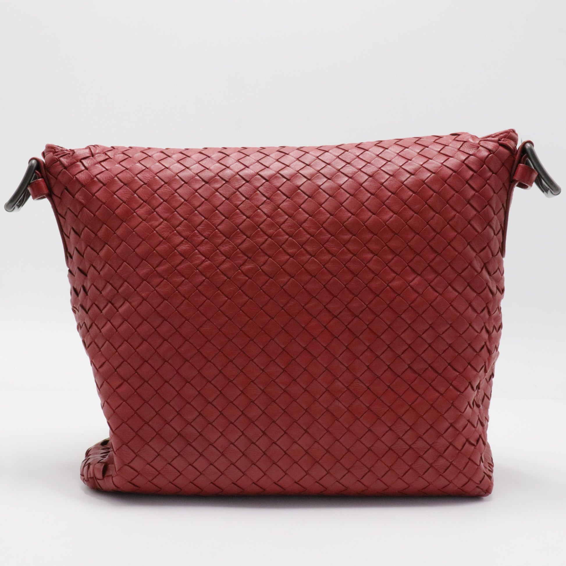 Square Flap Messenger Bag Intrecciato Nappa Medium