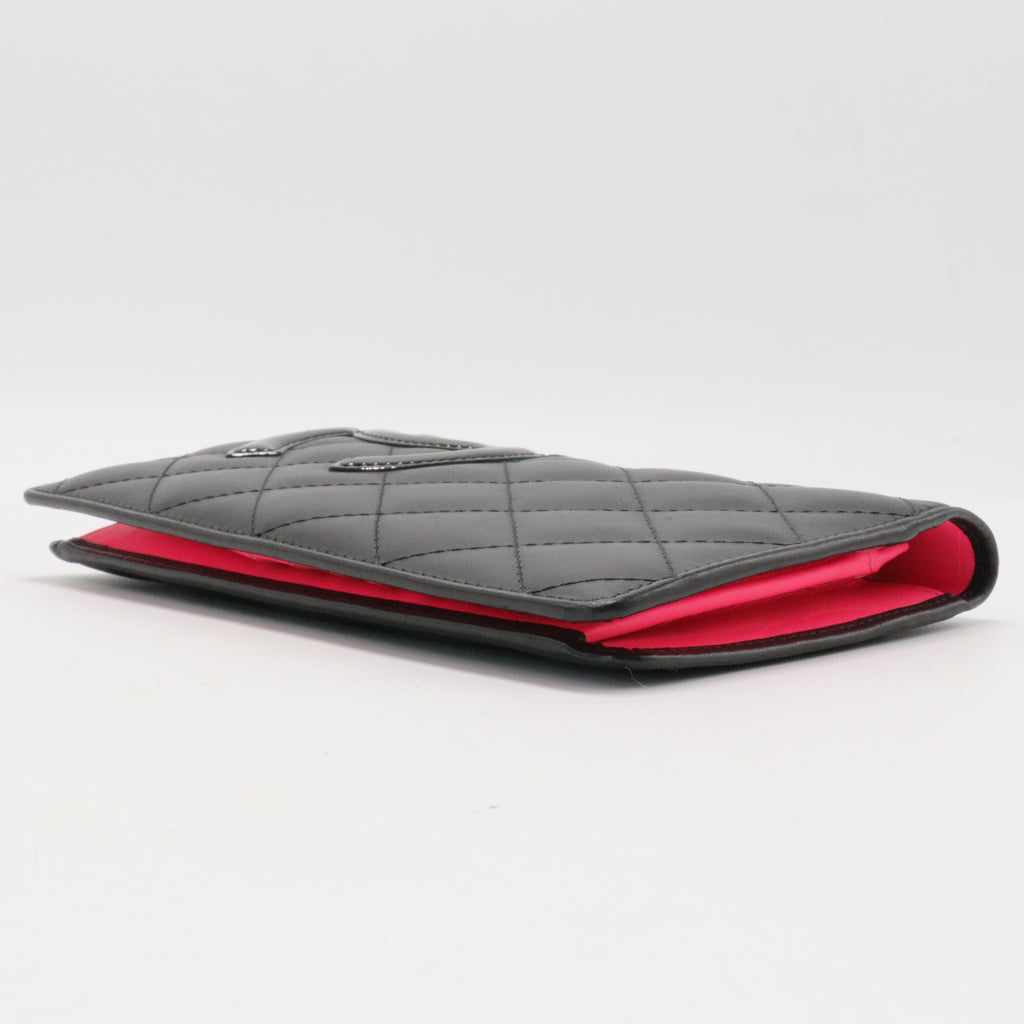Calfskin Quilted Cambon Yen Wallet
