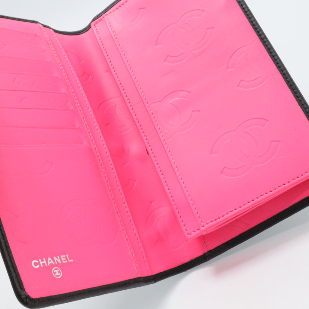 Calfskin Quilted Cambon Yen Wallet