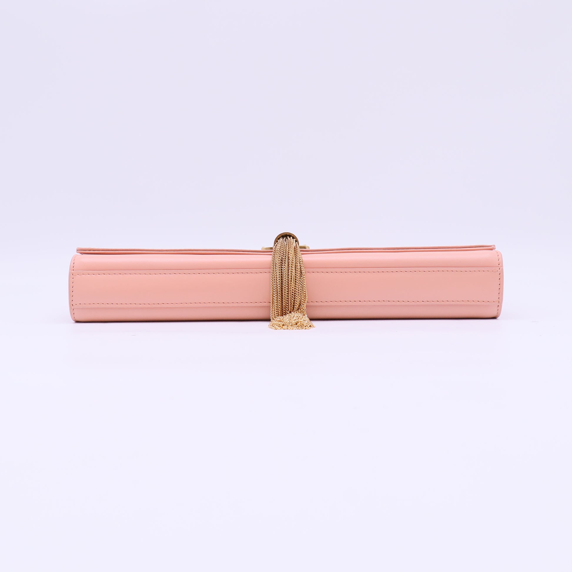 Saint Laurent Peach Leather Kate Tassel Clutch B22604