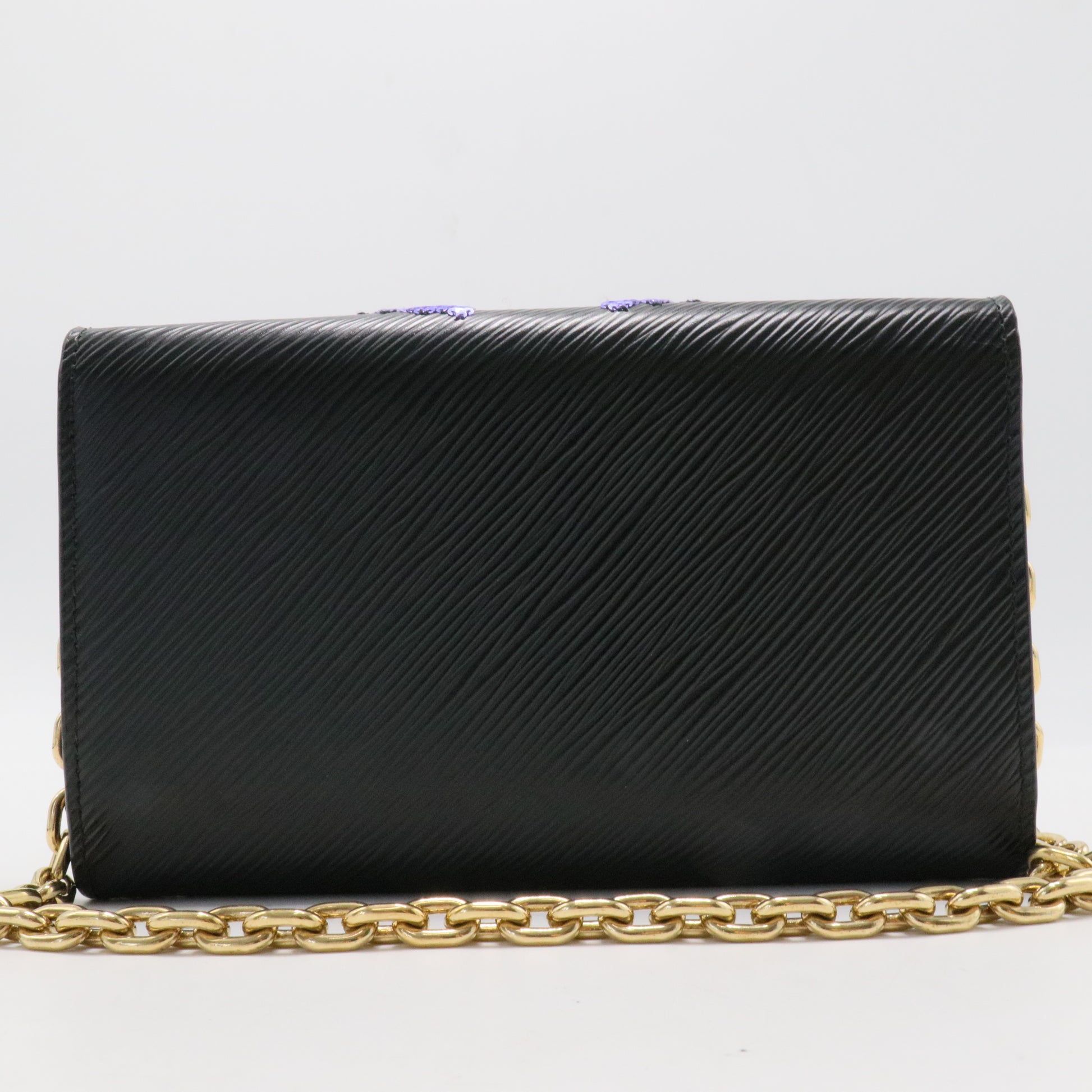 Epi Sequin Bird Twist Wallet Black