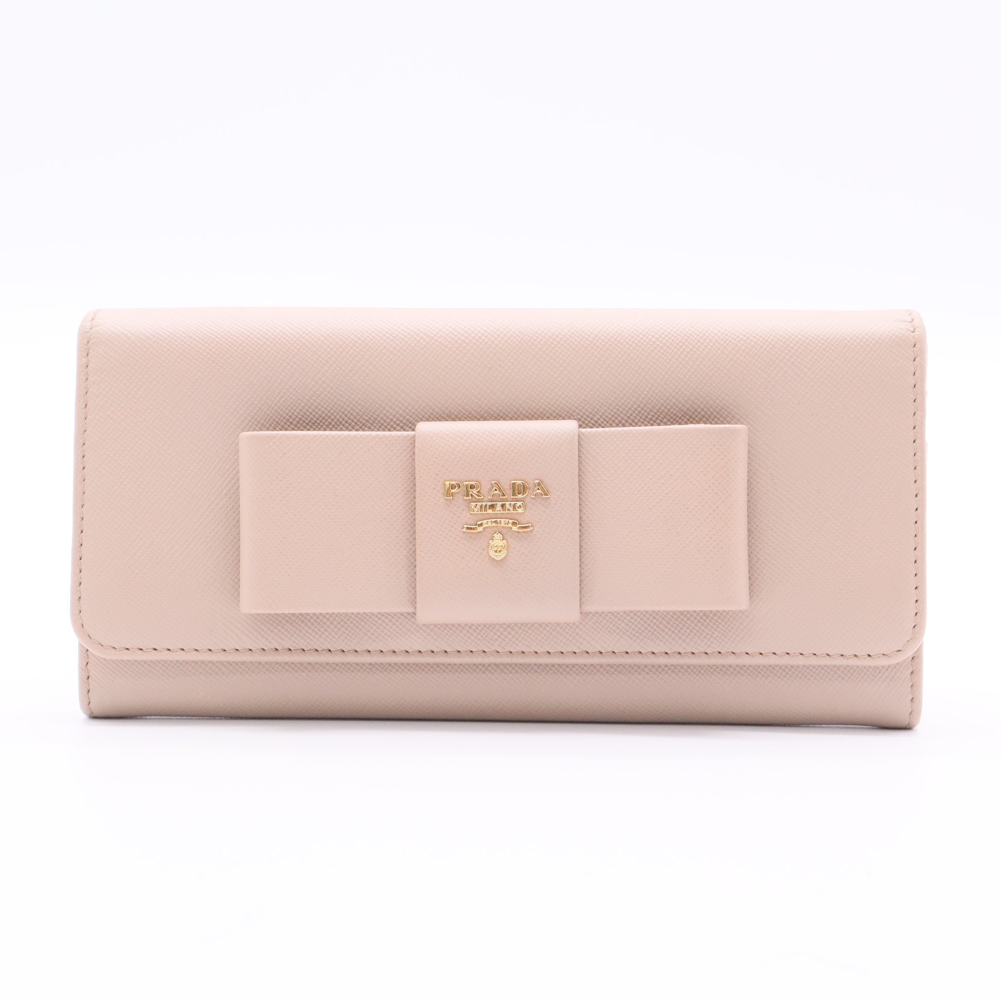 Orchidea Saffiano Leather Continental Bow Wallet twins