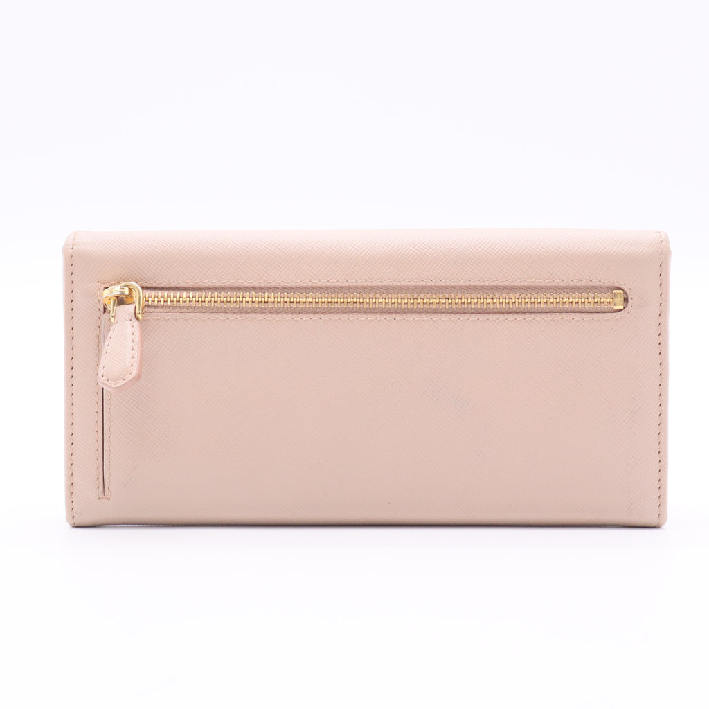 Orchidea Saffiano Leather Continental Bow Wallet twins