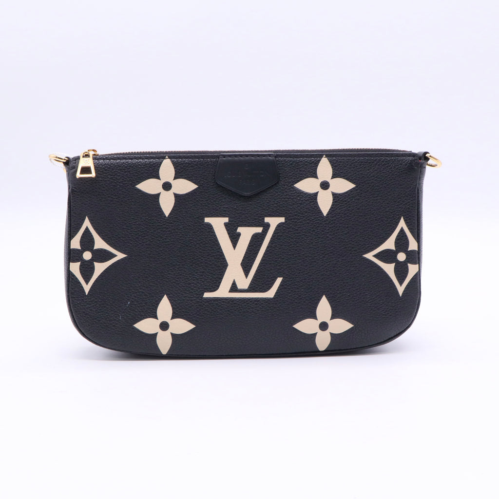 Bi-Color Black/Cream Monogram Empreinte Leather Multi Accessories Pochette Bag twins LDJ3348