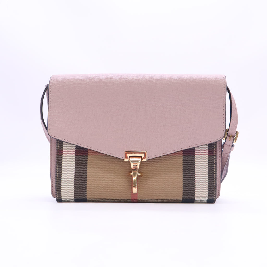 Burberry Derby Calfskin House Check Small Macken Crossbody Bag B24357