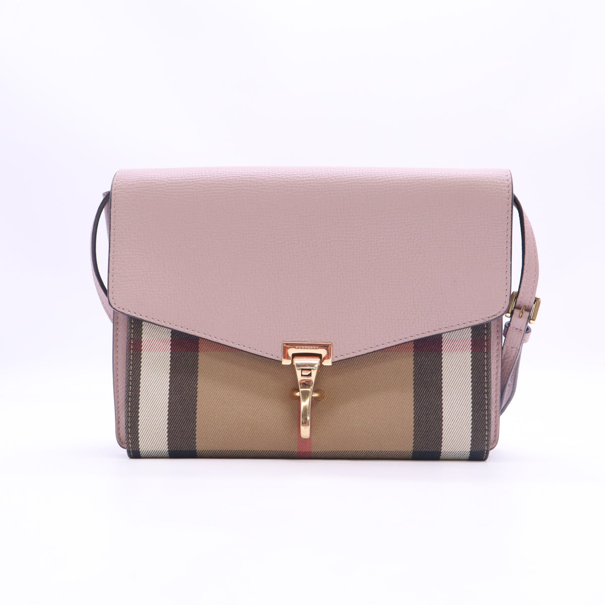 Burberry Derby Calfskin House Check Small Macken Crossbody Bag B24357