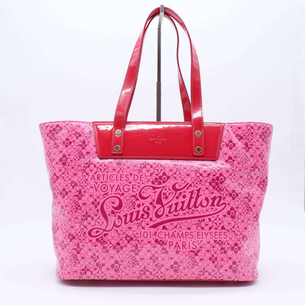 Pink Monogram Cosmic Blossom Tote twins