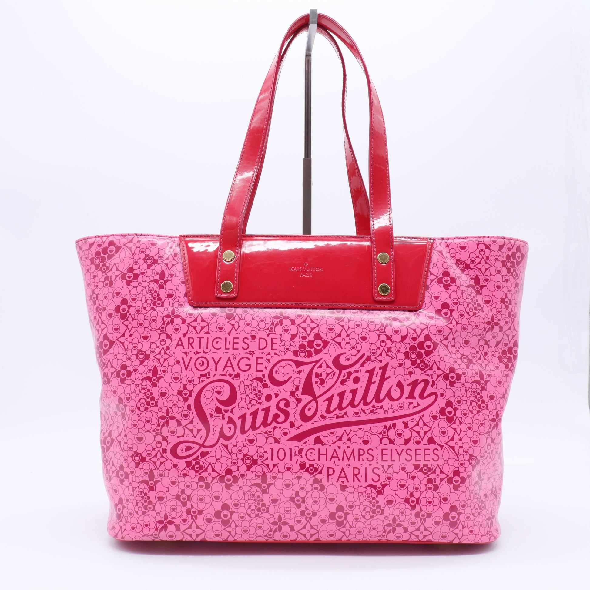 Pink Monogram Cosmic Blossom Tote twins