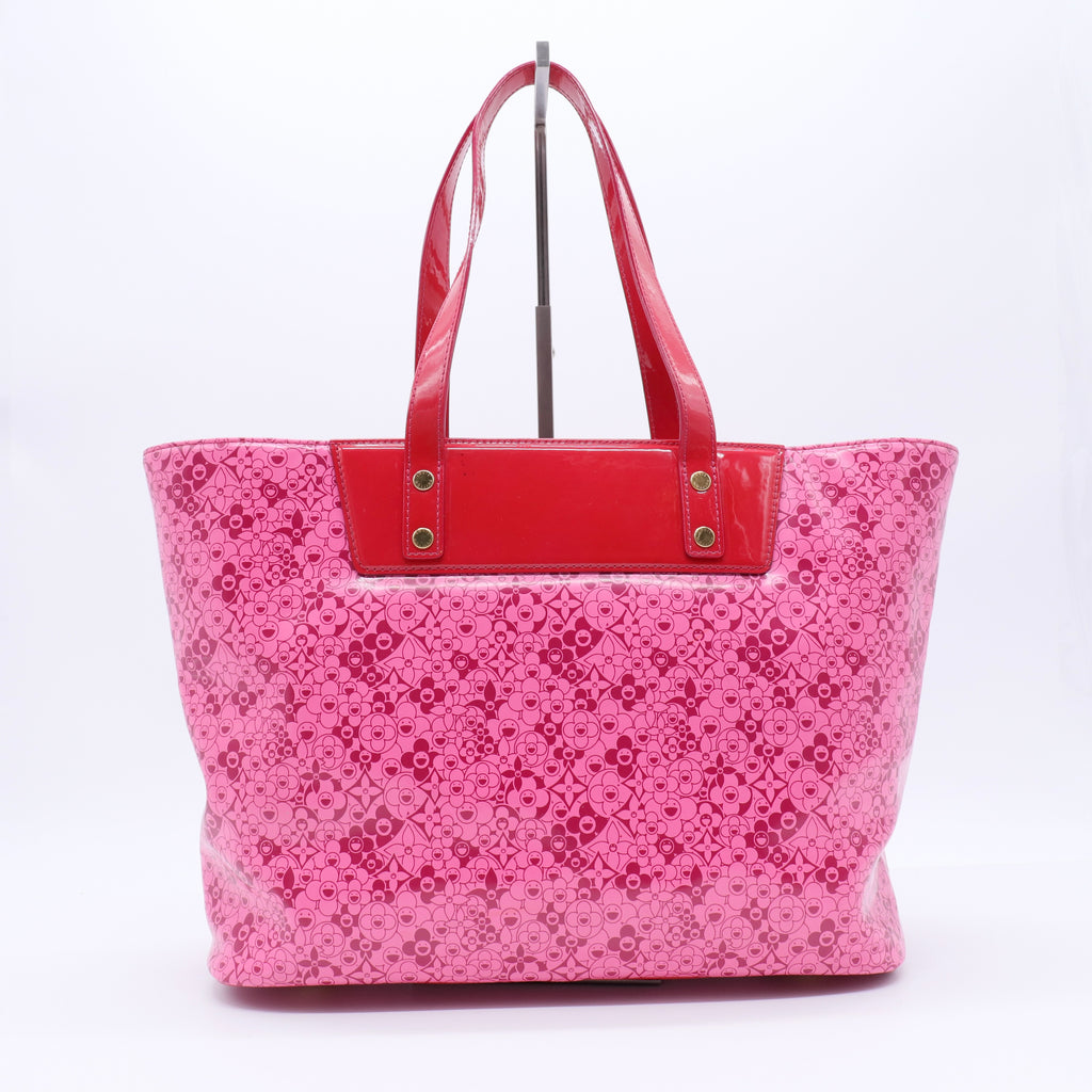 Pink Monogram Cosmic Blossom Tote twins