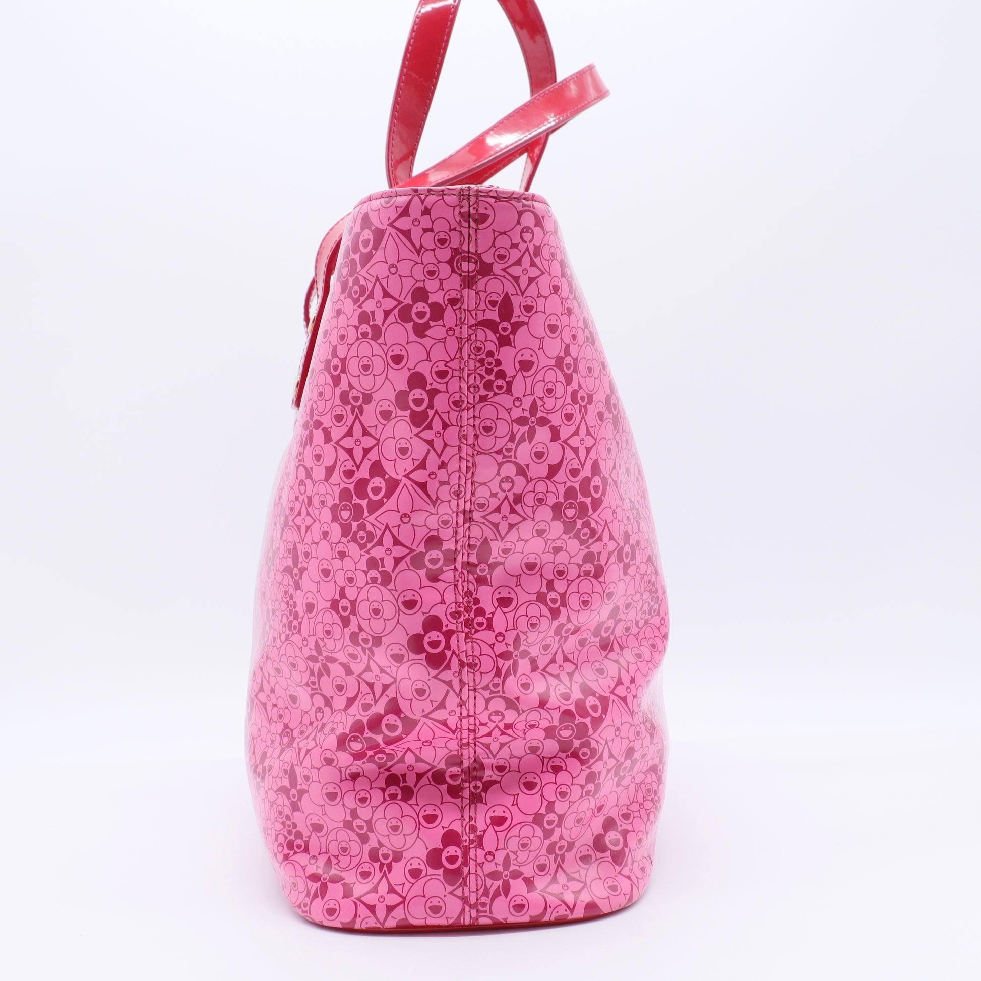 Pink Monogram Cosmic Blossom Tote twins