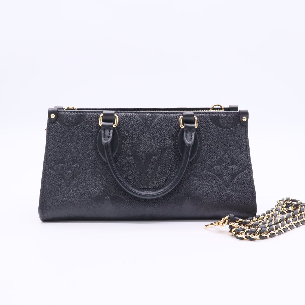 Louis Vuitton Black Monogram Giant Empreinte Leather East/West Onthego Bag twins LDJ3347