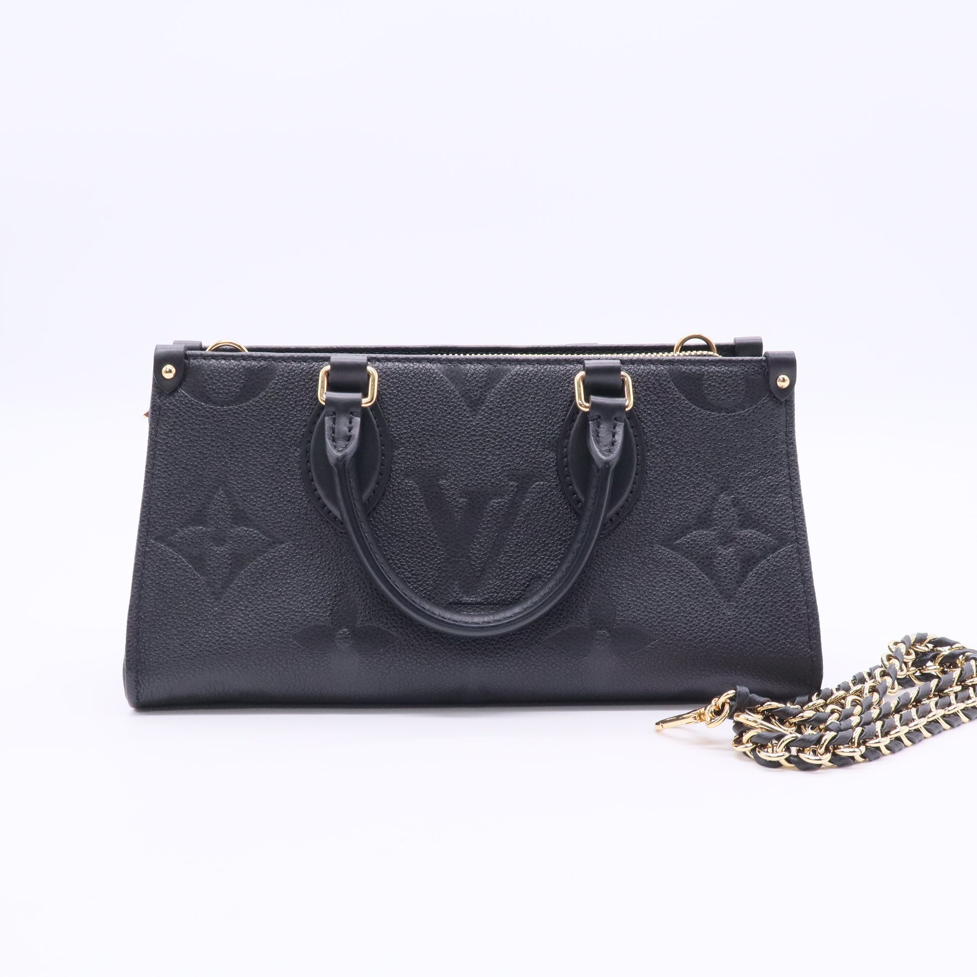 Louis Vuitton Black Monogram Giant Empreinte Leather East/West Onthego Bag twins LDJ3347