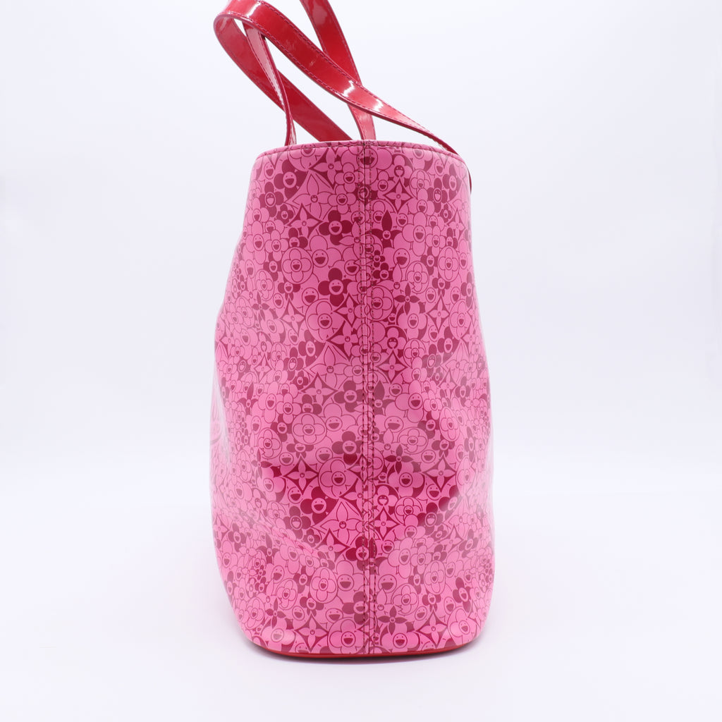Pink Monogram Cosmic Blossom Tote twins