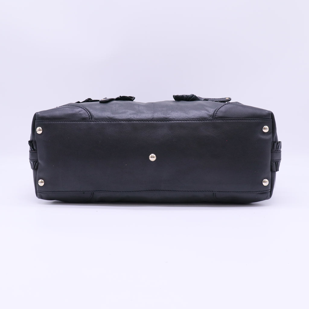 Gucci Sabrina Ruffled Leather Satchel Bag B21353