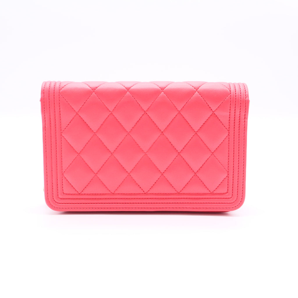 Boy Wallet on Chain Quilted Lambskin