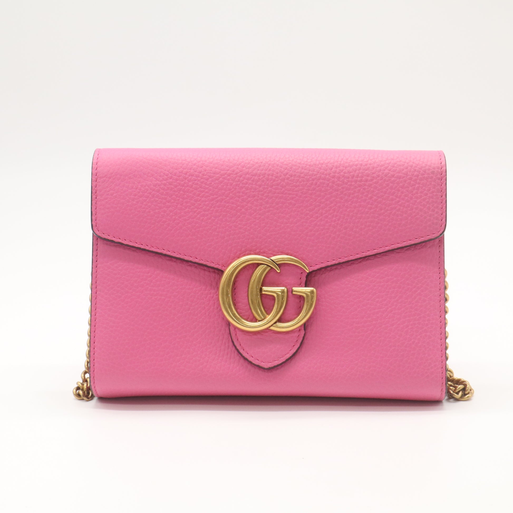 GG Marmont Chain Wallet Leather Mini Twins B23032