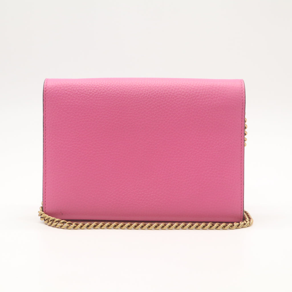 GG Marmont Chain Wallet Leather Mini Twins B23032