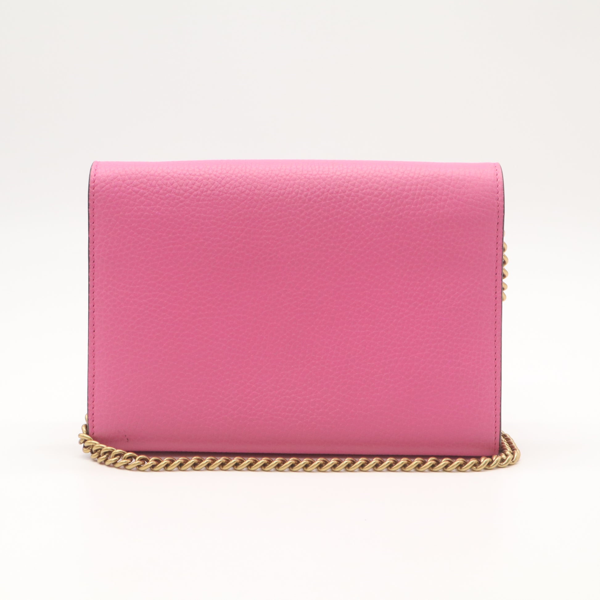 GG Marmont Chain Wallet Leather Mini Twins B23032
