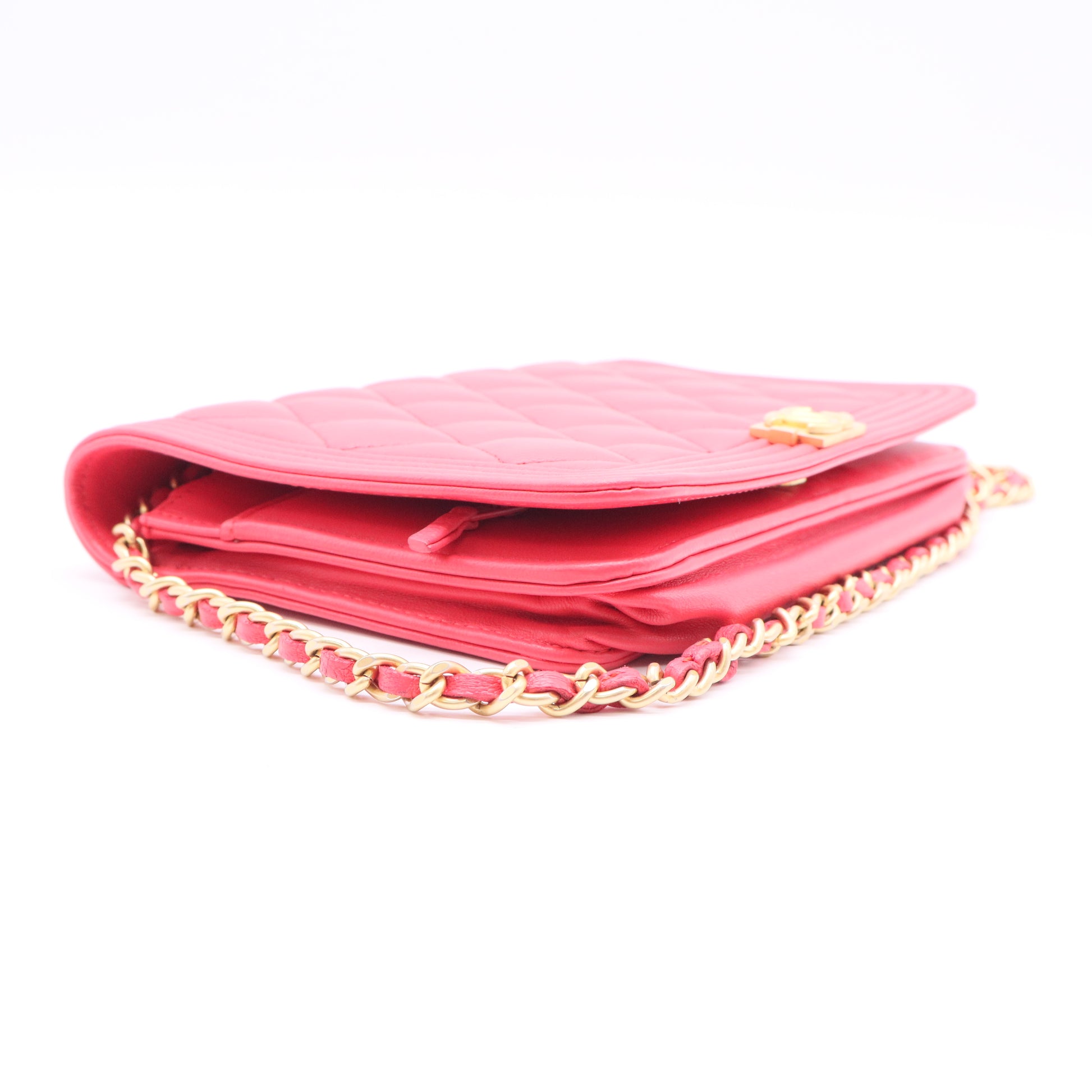 Boy Wallet on Chain Quilted Lambskin