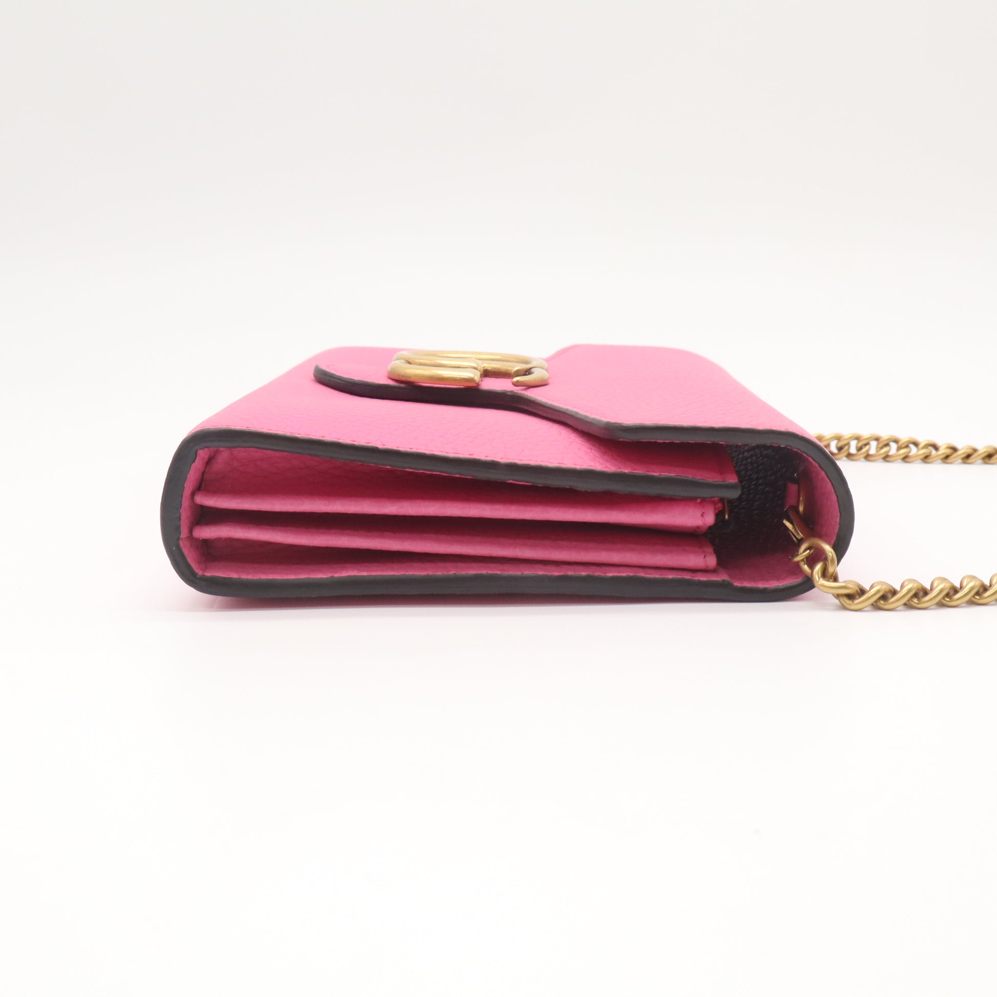 GG Marmont Chain Wallet Leather Mini Twins B23032