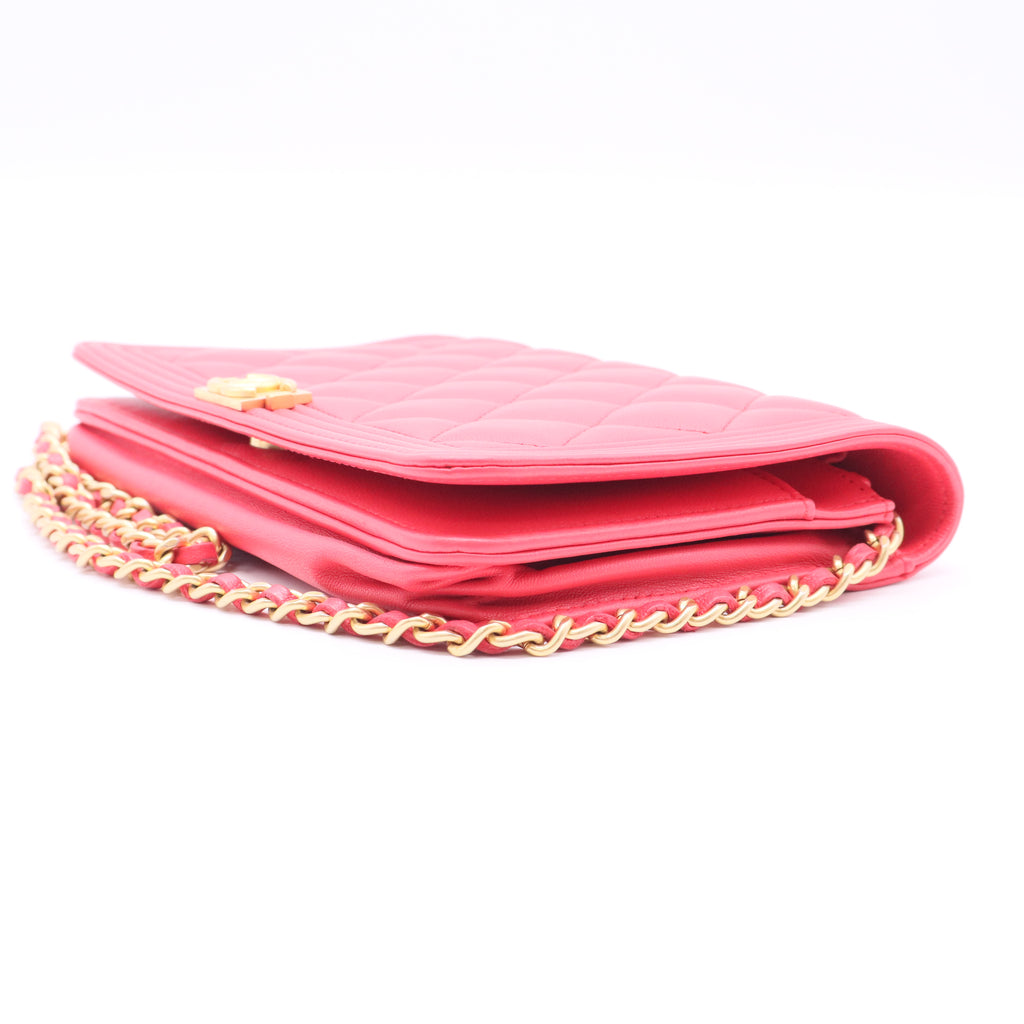 Boy Wallet on Chain Quilted Lambskin
