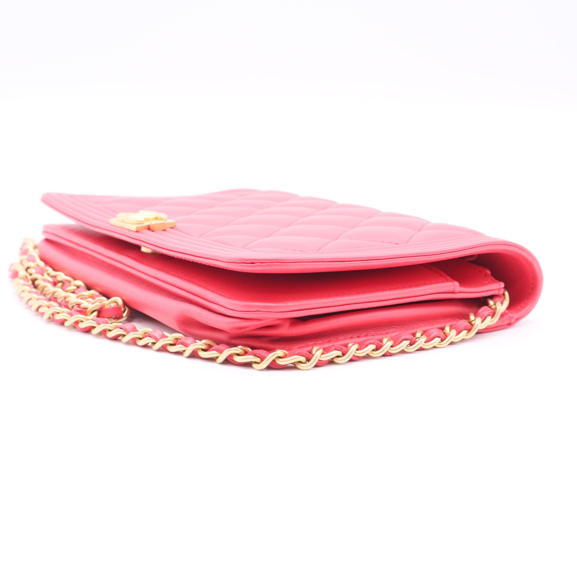 Boy Wallet on Chain Quilted Lambskin