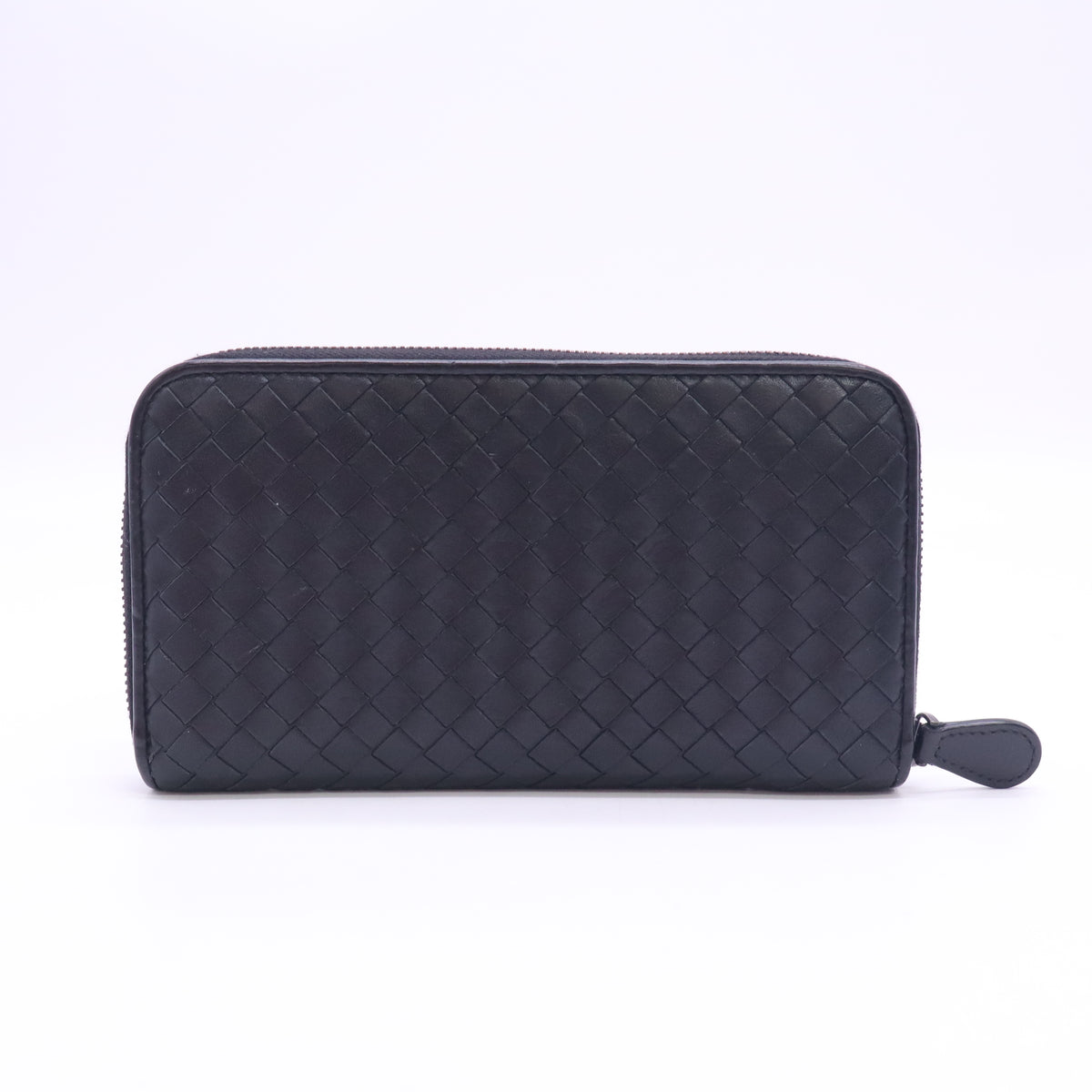 Nappa Intrecciato Zip Around Wallet Black W23352
