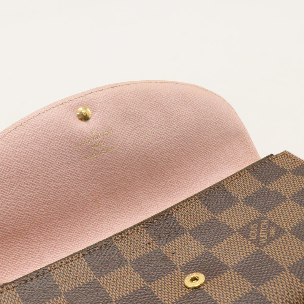 Emilie Wallet in Damier Ebene Canvas