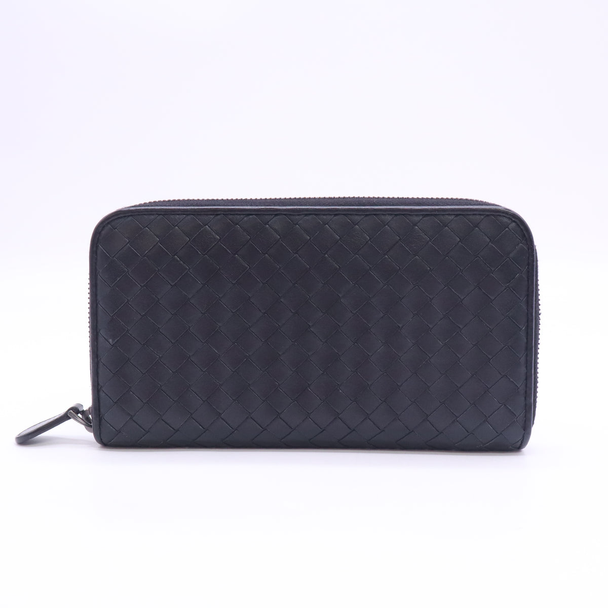 Nappa Intrecciato Zip Around Wallet Black W23352