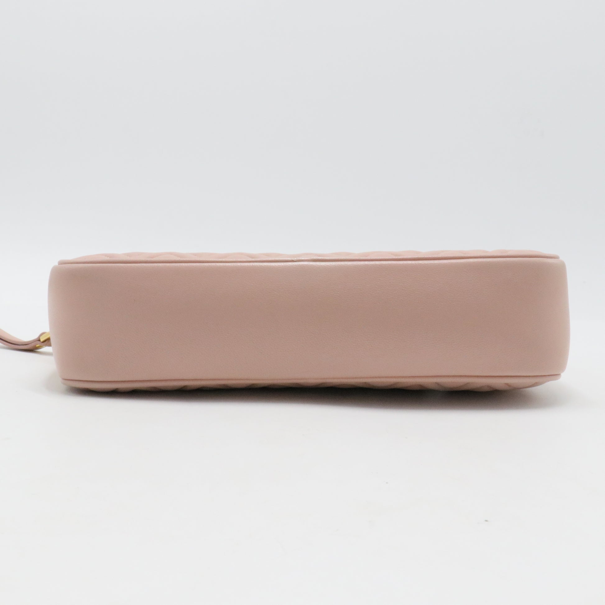 Matelassé Leather Camera Bag Small Pink