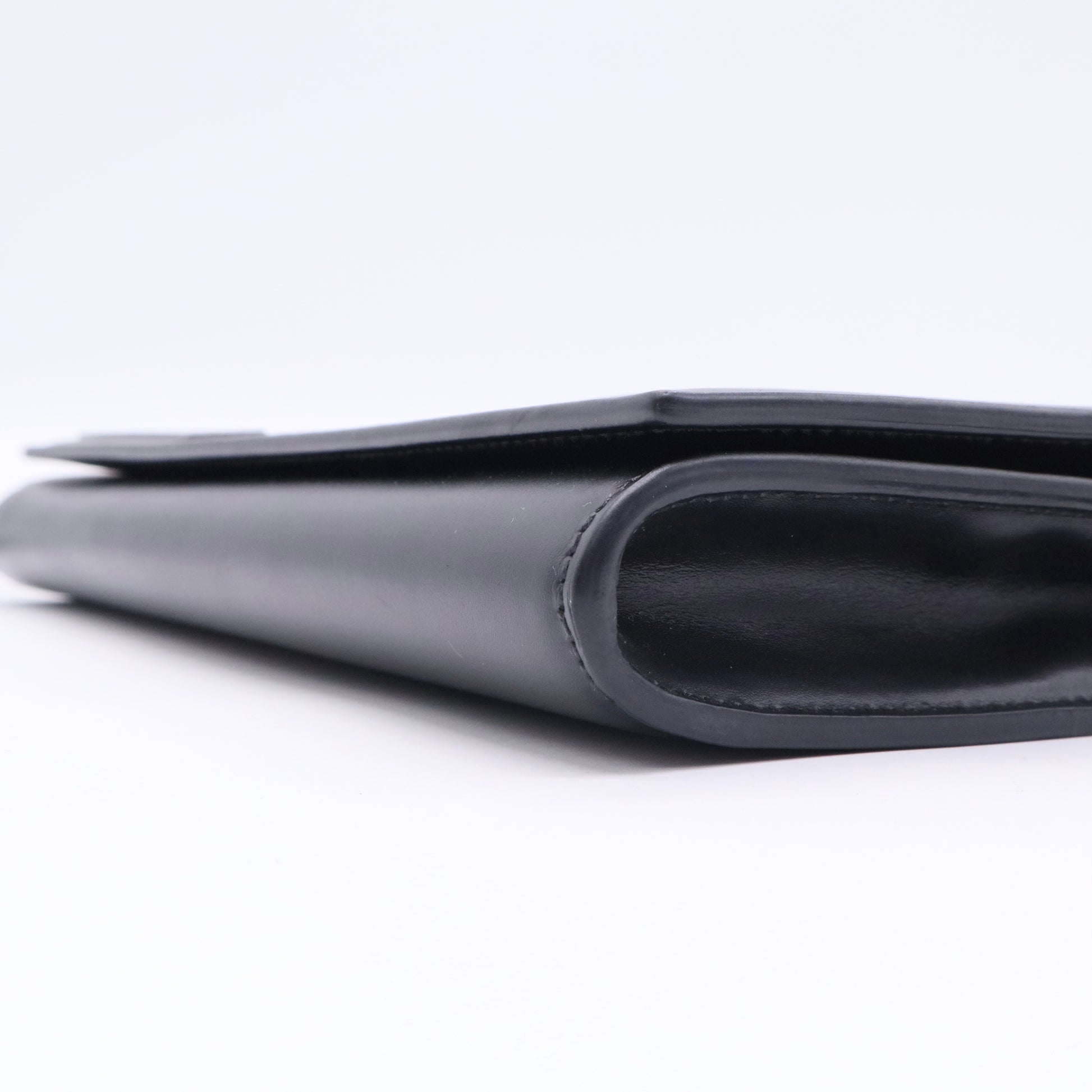 Black Leather Everyday Wallet on Chain Crossbody Bag TWINS B20576
