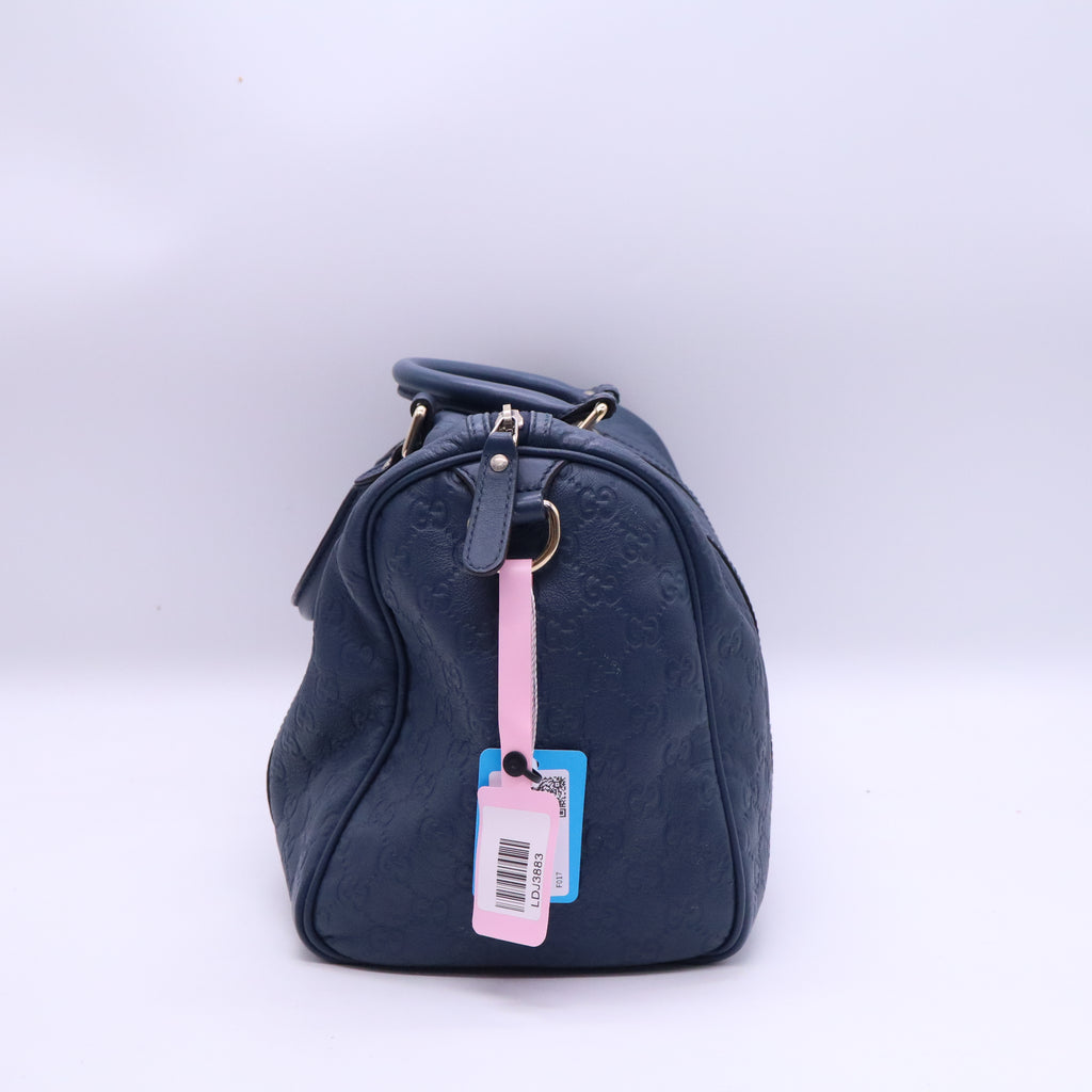 Gucci Guccissima Medium Joy Boston Blue Twins LDJ3883