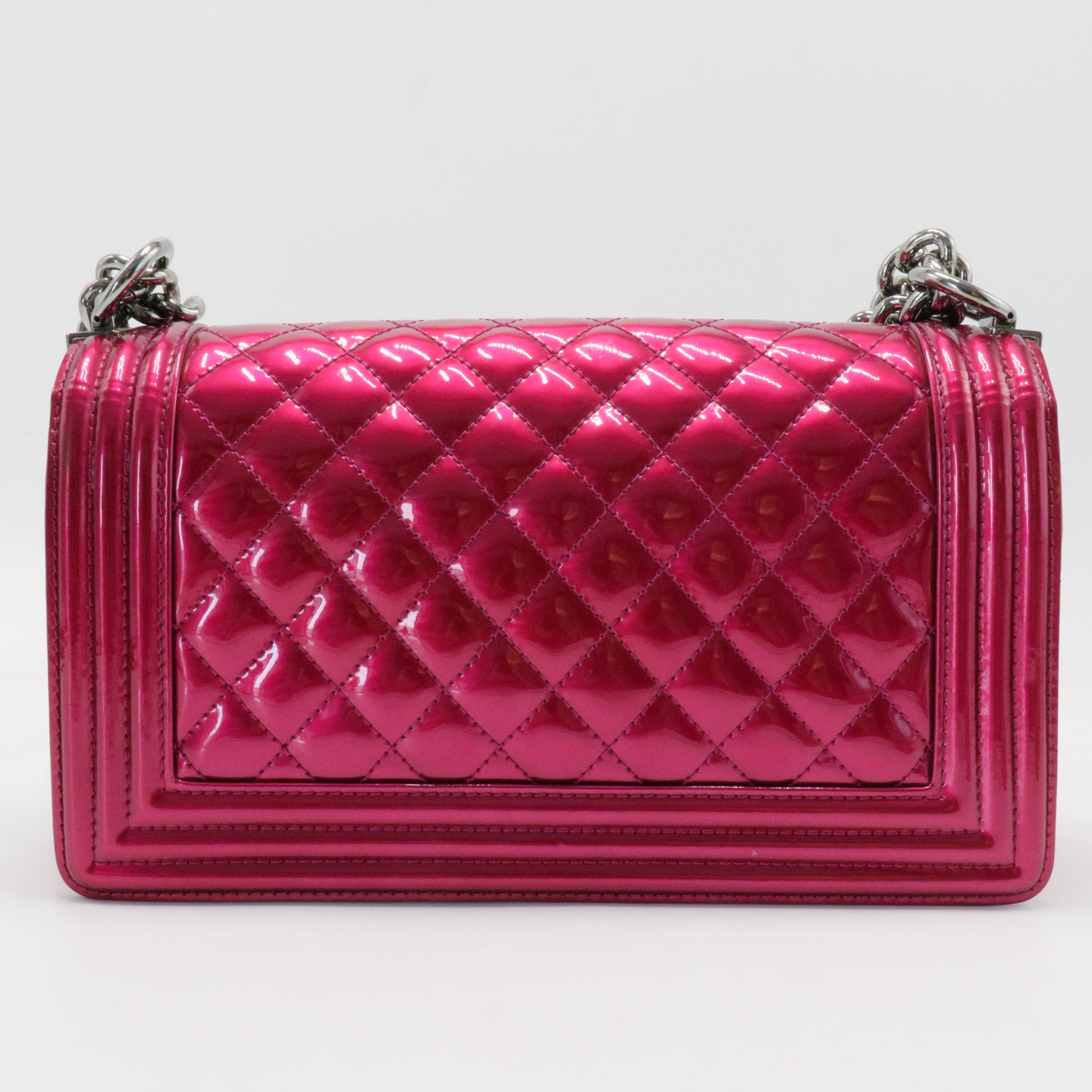 Boy Flap Bag Quilted Patent Old Medium