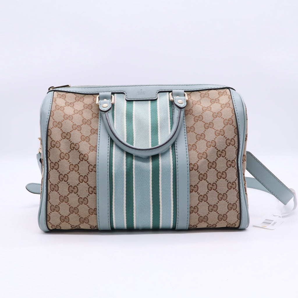 Vintage Web Boston Bag GG Canvas Medium TWINS B20865