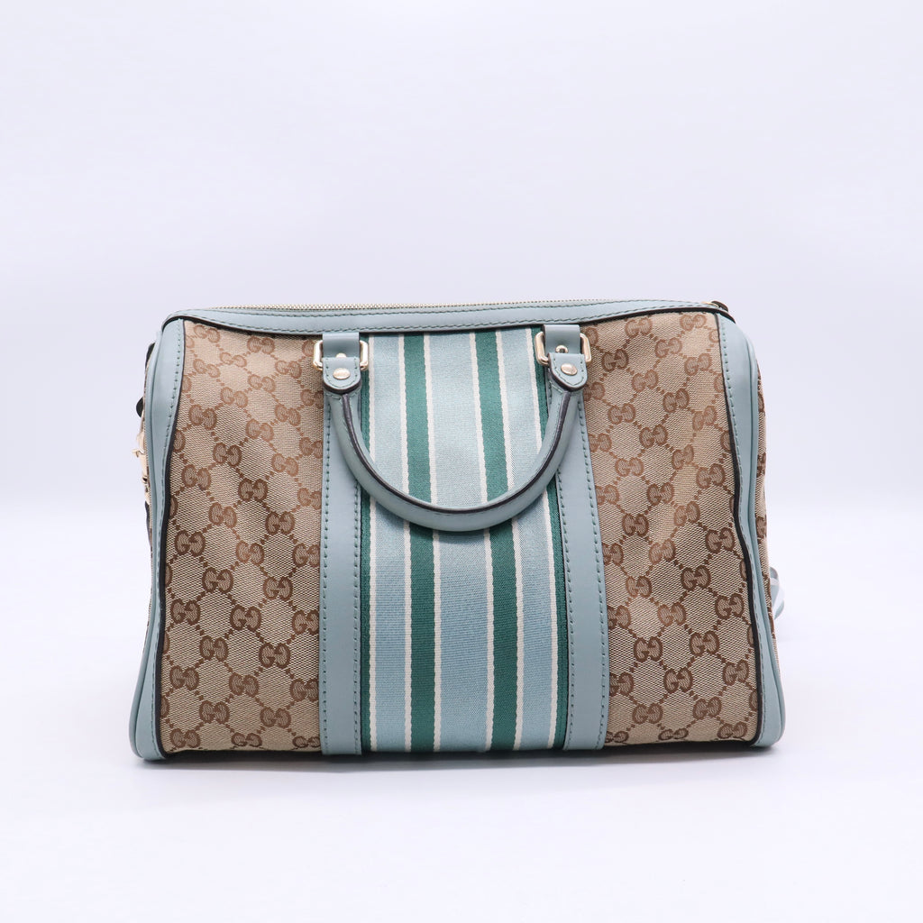 Vintage Web Boston Bag GG Canvas Medium TWINS B20865