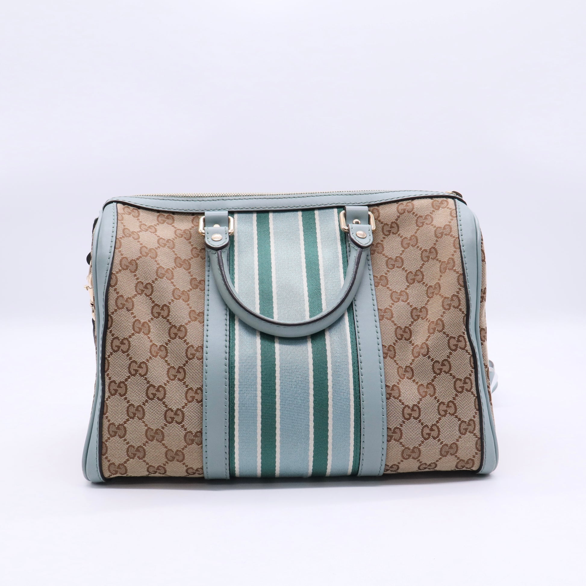 Vintage Web Boston Bag GG Canvas Medium TWINS B20865