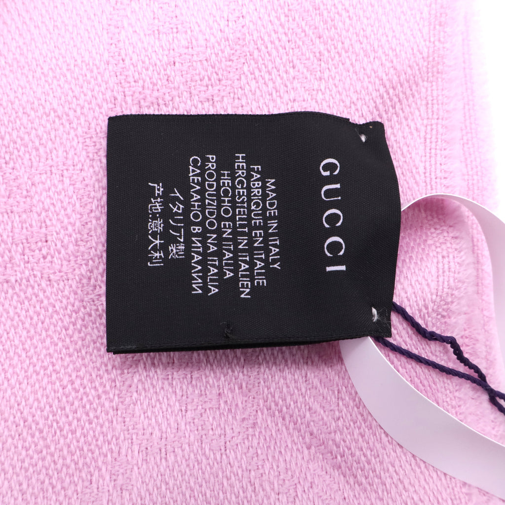 Gucci pink wool scarf w20097 twins