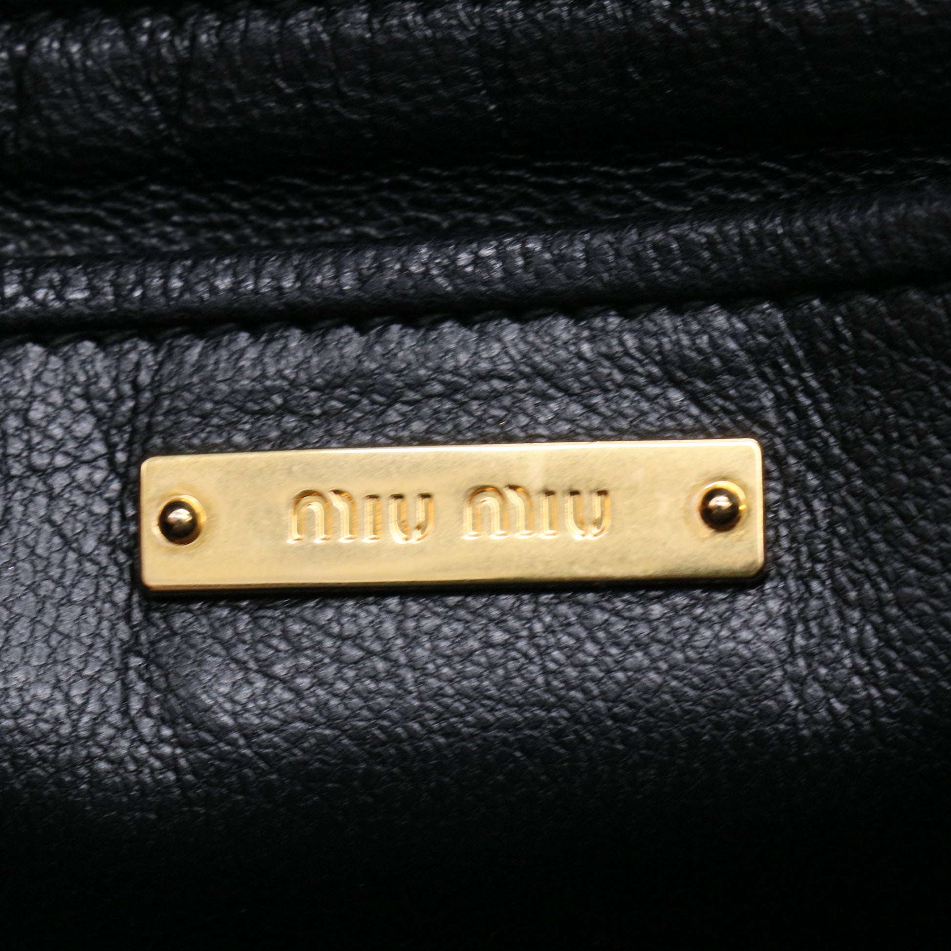Miu Miu Nappa Biker Bicolor Quilted Leather Clutch / Pouch W21195