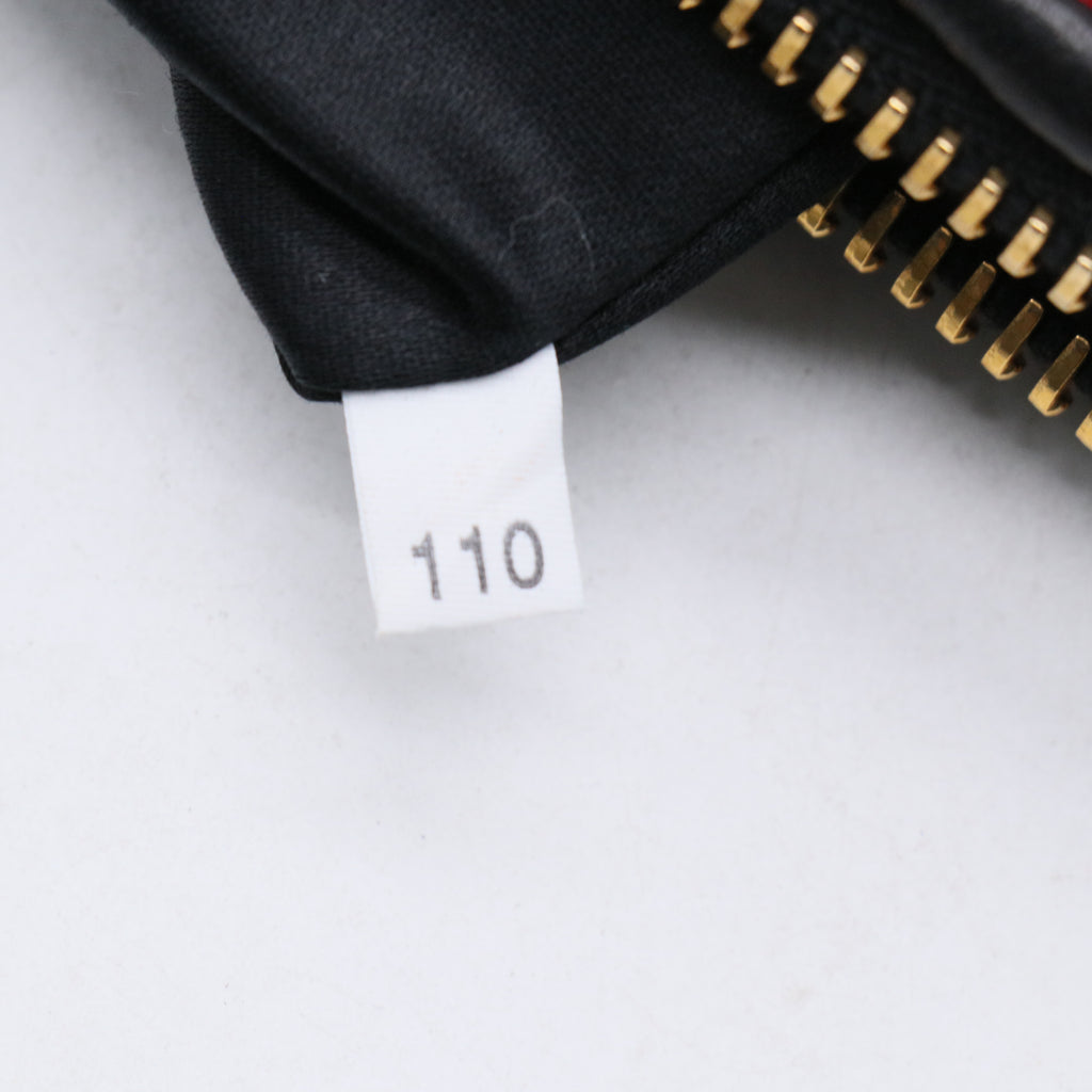 Miu Miu Nappa Biker Bicolor Quilted Leather Clutch / Pouch W21195