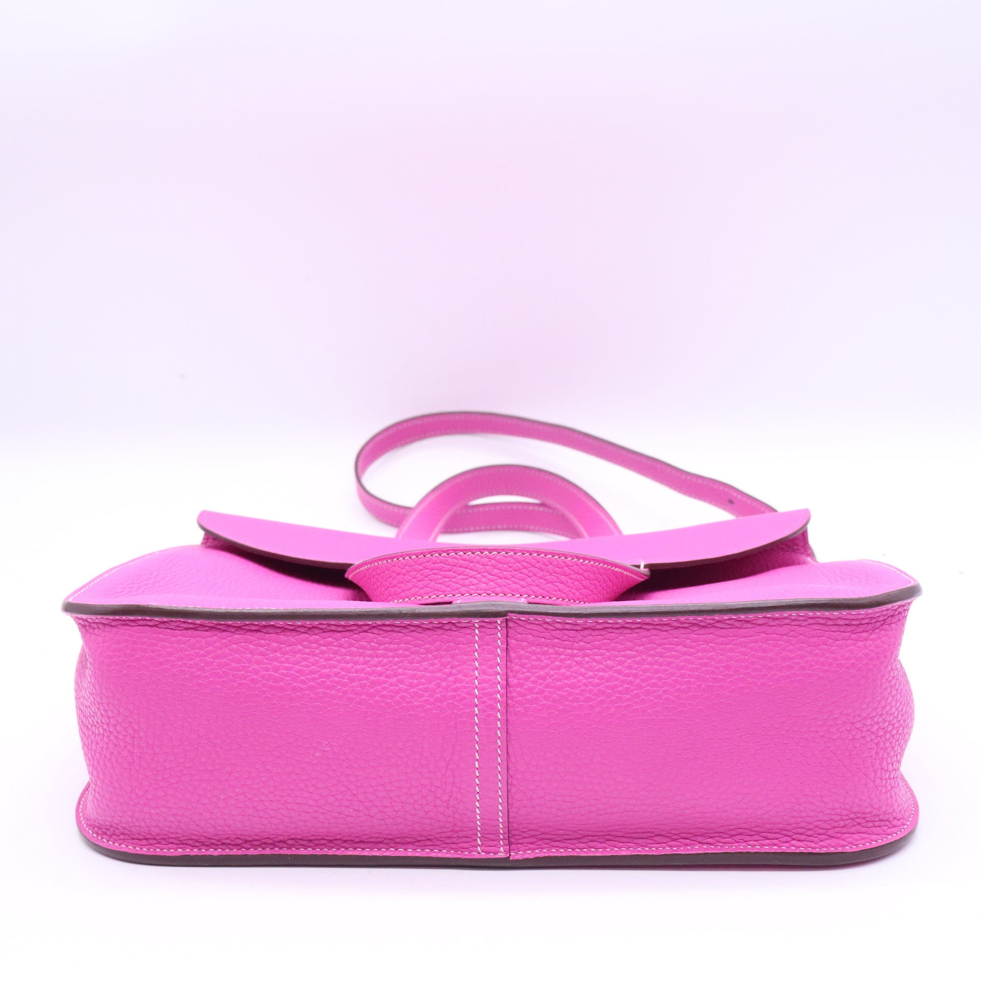 Hermes Taurillon Clemence Halzan 31 GM Magnolia twins B21462