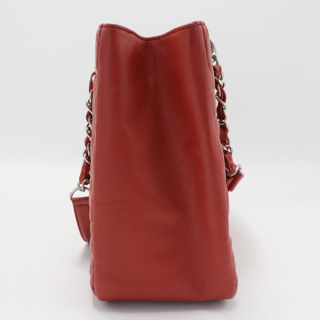 Grand Shopping Tote Quilted Caviar Red