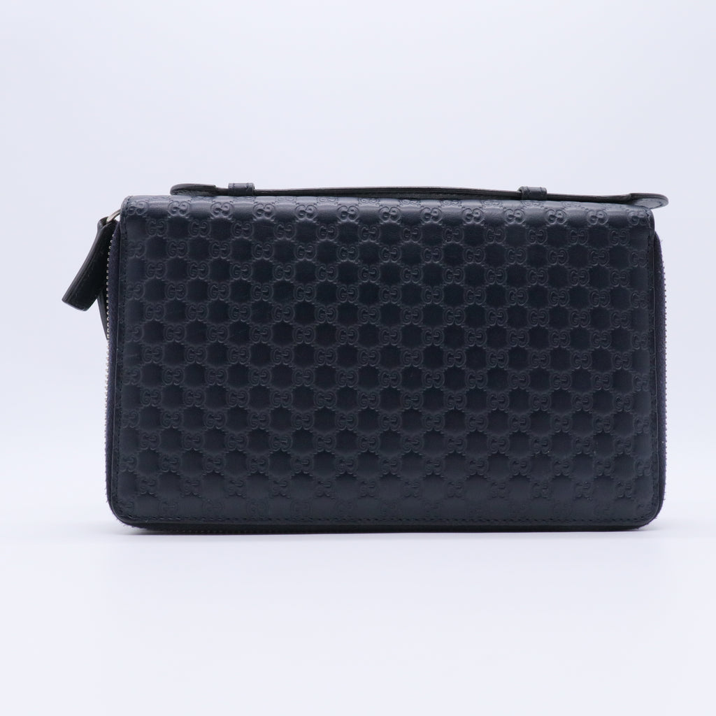 Microguccissima Zip Around Top Handle Travel Wallet FOR GISEL