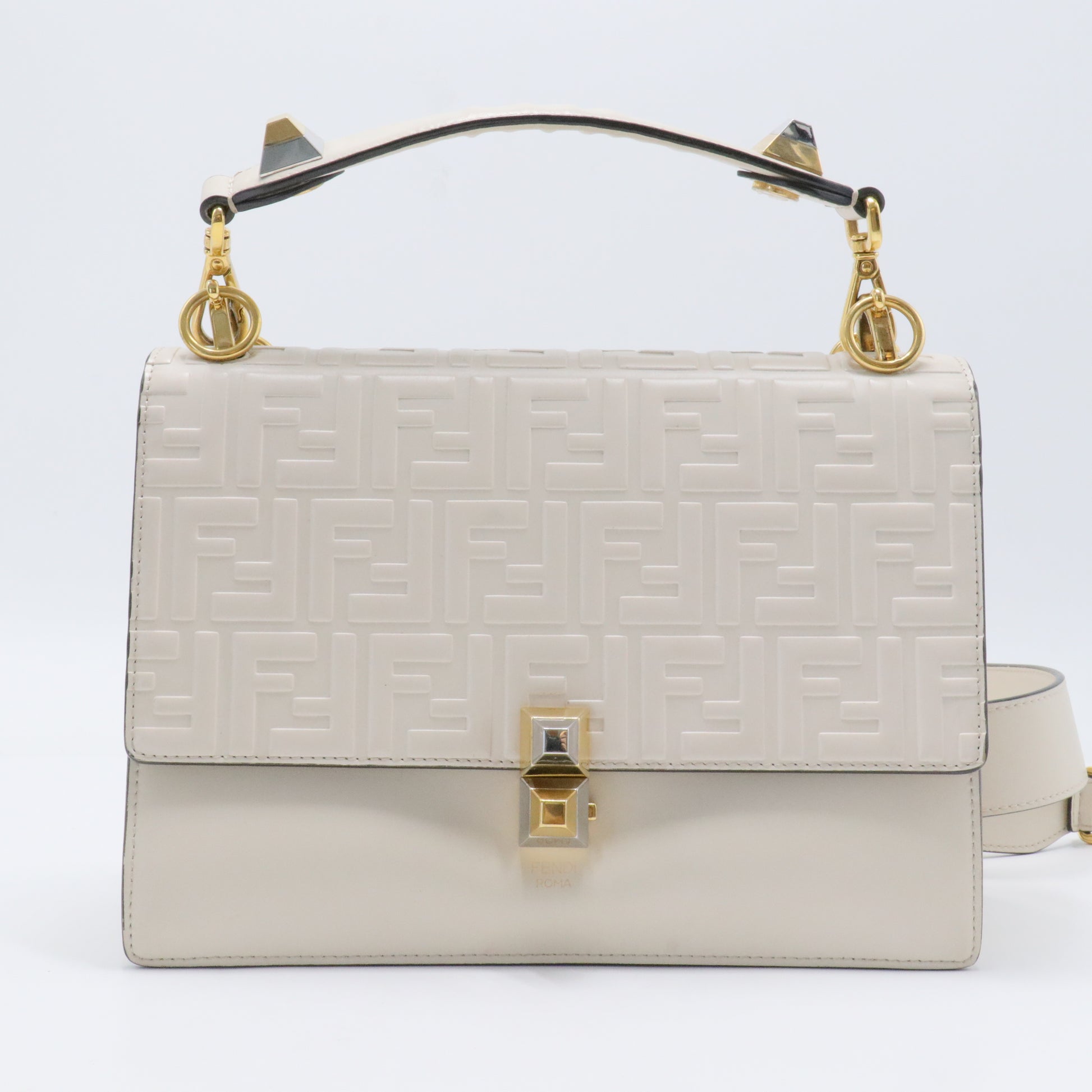 Kan I Bag Zucca Embossed Leather Medium