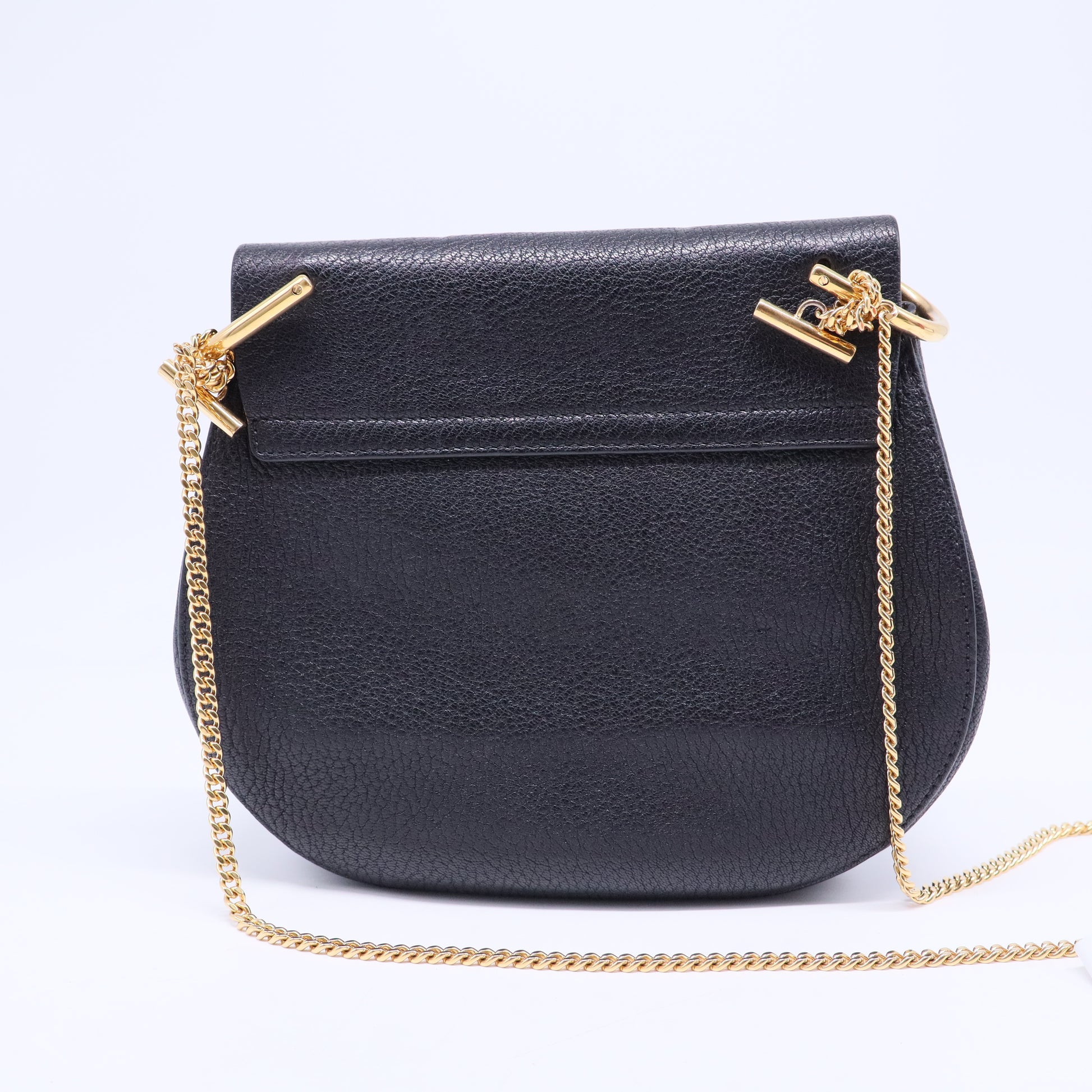 Grained Lambskin Mini Drew Shoulder Bag Black B20635