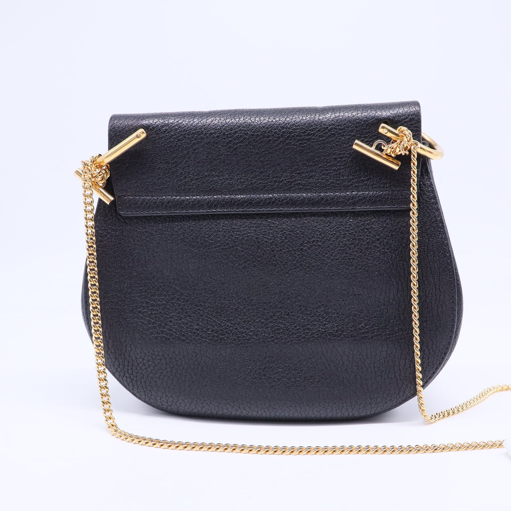 Black Leather Drew Shoulder Bag B20635