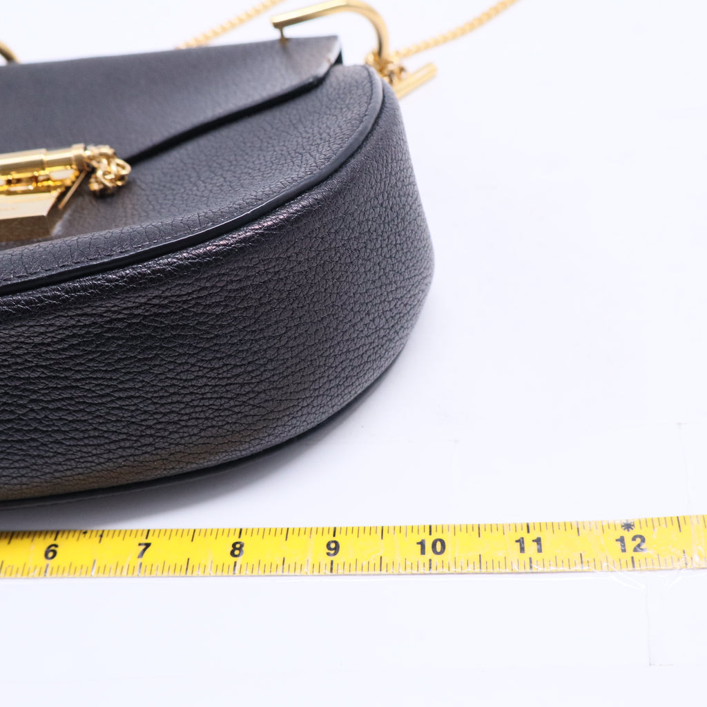 Black Leather Drew Shoulder Bag B20635
