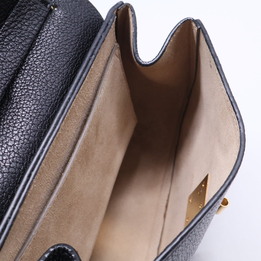 Black Leather Drew Shoulder Bag B20635