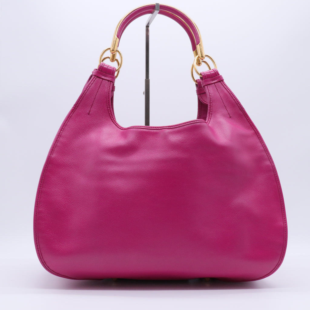Embellished 61 Leather Bejeweled Hobo
